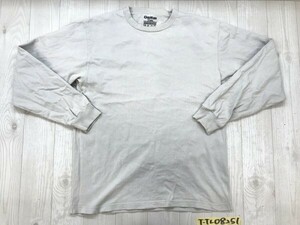 OSHKOSH オシュコシュ メンズ 袖口リブ 無地 ロンT 長袖Tシャツ L グレー