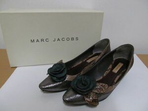 (56225)マークジェイコブス　MARC JACOBS　パンプス　フラワー　シルバー系　36　USED