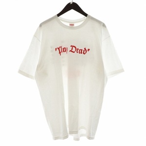 シュプリーム SUPREME 22SS Play Dead Tee Tシャツ カットソー 半袖 ボックスロゴ BOXロゴ プリント XL 白 ホワイト ■GY18 メンズ