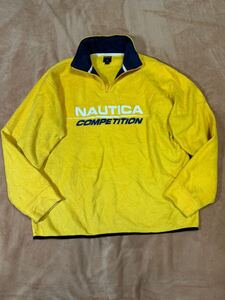 ノーティカ NAUTICA ハーフジップ フリース イエロー系 サイズXL 古着