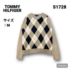 【即購入OK】TOMMY HILFIGER アーガイル コットンニット サイズM