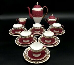 WEDGEWOOD ウェッジウッド WHITEHALL ホワイトホール トリオ6客 ポット/クリーマー/シュガーポットセット 旧刻印/黒壺 廃盤品 ブランド食器