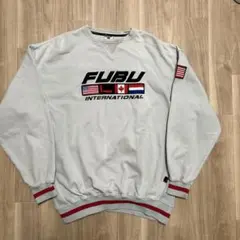 old fubu フブ　スウェット　トレーナー　グレー　古着　90s