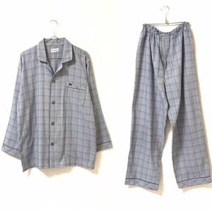 90s★バーバリー Burberrys★メンズ コットン セットアップ 上下セット チェック柄 イージーパンツ 開襟シャツ size L