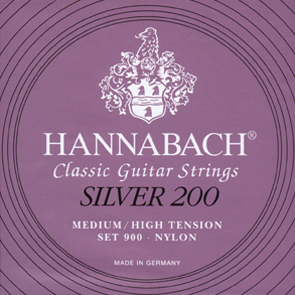 HANNABACH SILVER 200MHT 紫 ミディアムハイテンション クラシックギター弦〈ハナバッハ〉