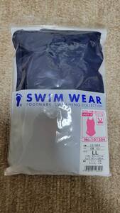 02 美品 フットマーク 101504 LLサイズ スクール水着 競泳型 スク水 紺 白パイピング FOOTMARK