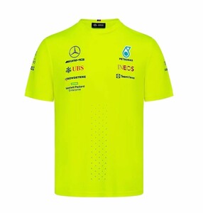 メルセデスAMGペトロナスF1 (2XL) 2022 チームセットアップTシャツ-イエロー