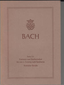 洋書★独文 新バッハ全集 批判校訂報告書 I/5:公現祭と第2日曜日のためのカンタータ BWV65,123-124,154-155,32,3,13 ベーレンライター