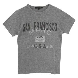 MARC JACOBS マークジェイコブス フロント プリント コットン 半袖 Tシャツ グレー系 M【中古】