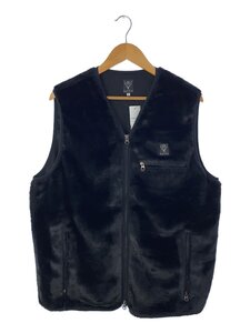 South2 West8(S2W8)◆ベスト/L/ポリエステル/BLK/NS735/Piping Vest -Micro Fur//