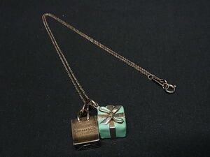 1円 TIFFANY＆Co ティファニー SV925 プレゼント バッグ ネックレス ペンダント アクセサリー シルバー系×ティファニーブルー AW9077