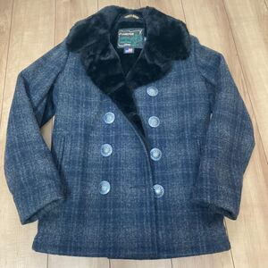 ◇【私物】 SCHOTT ×AYUITE × WOOLRICH コラボ Pコート サイズ34 【ショット アユイテ ウールリッチ】