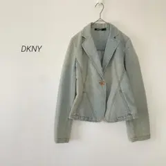 DKNY デニムジャケット　ジージャン　オックスフォード生地　羽織り　前開き