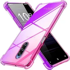 【在庫処分】Xperia 1 ケース ケース クリア 薄型 グラデーション色 ケース SO-03L SOV40 ケース 軽量 tpu 耐衝撃 スマホケース 透明 米軍MIL規格取得 おしゃれ 黄変防止防塵一体型 人気 エクスペリア 1 携帯カバー ピン