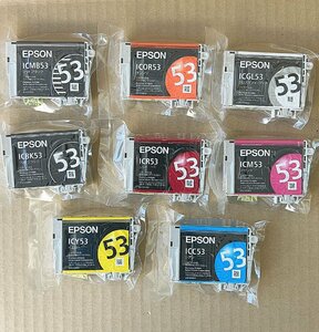 送料無料★純正未使用EPSONエプソン インクカートリッジICBK 53 ICMB53 ICY53 ICR53 ICGL53 ICM53 ICOR53 ICC53 8色セット★K18