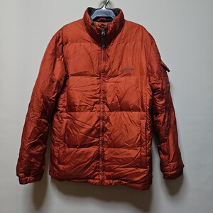 Eddie Bauer　エディー・バウアー　ダウンジャケット　橙色　S　収納袋付き　PREMIUM GOOSE DOWN 