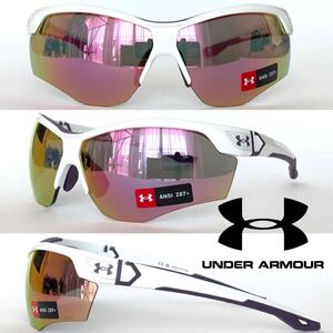 新品 送料無料 UNDER ARMOUR サングラス アンダーアーマー スポーツサングラス UA YARD DUAL NICPC ホワイト/パープル パープルミラー