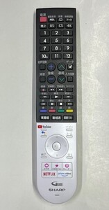 シャープ ４K液晶TV用リモコン　GB355SA　中古 正常動作品 ①