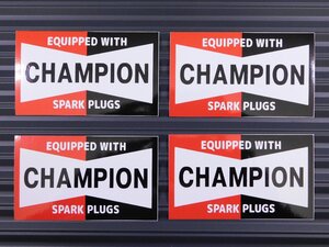 ◆送料\110◆【CHAMPION・チャンピオンプラグ】※《レーシングステッカー／４枚セット》　(品番ms110)　アメリカン雑貨　ガレージ