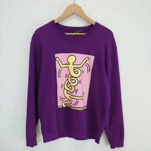 BEAMS ビームス KEITH HARING クルーネックスウェット トレーナー パープル メンズ M 10102838