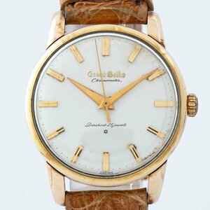 GRAND SEIKO グランドセイコー J14070 ファーストモデル クロノメーター 手巻 25石 デイト シャンパンゴールド文字盤 メンズ腕時計 #35885