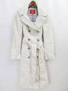 VIVIENNE WESTWOOD RED LABEL LOVE LINEN COATED COAT 40 ヴィヴィアンウエストウッド ラブ リネン コート オーブ イタリア製 オリゾンティ