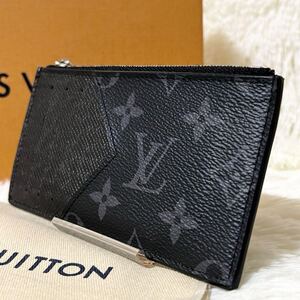 極美品　高級／大人気　Lois Vuitton　ルイヴィトン　フラグメントケース　小銭入れ　モノグラム　エクリプス　黒　ブラック　付属品