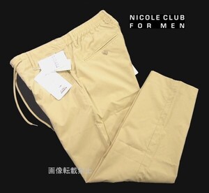 新品 ▲ ニコル　清涼感 イージーケア 薄手 タイプライター イージーパンツ　48/L　ベージュ　吸水速乾 NICOLE CLUB FOR MEN