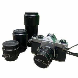 セット品 PENTAX ペンタックス SPOTMATIC SP super-takumar 1:3.5/28 1:2.8/105 1:4/200 1:1.8/55 フィルムカメラ カメラレンズ