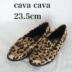 MK6905*cava cava*サヴァサヴァ*レディースローファー*23.5cm*ヒョウ柄