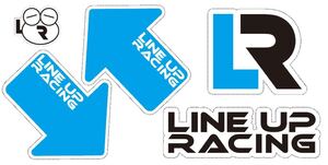 LINE UP RACING(ラインナップレーシング） TOW（トウ)ステッカーシート (ブルー)