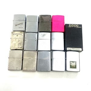 7911★ZIPPO　大量　まとめ　ジッポ　シルバーカラー　ピンク　中古品　１円スタート　１４個セット