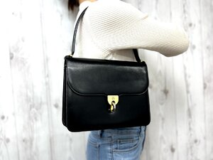 極美品 Christian Dior クリスチャン ディオール ヴィンテージ ハンドバッグ ショルダーバッグ バッグ レザー 黒 79797