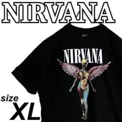 ニルヴァーナNIRVANA インユーテロINUTERO バンドTシャツ　黒　②