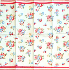 【即決】ペーパーナプキンバラ売り1枚から ポケットサイズ 【Cath Kidston】KIDSTON SPRING FLOWER white