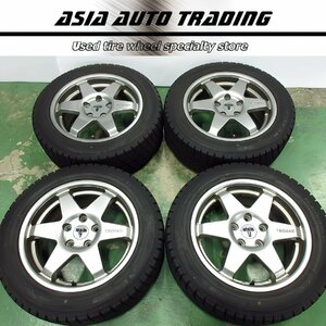 テクマグ 206R 6.5J+50 PCD112-5穴 グッドイヤー アイスナビ6 205/55R16 2020年 走行極少 スタッドレス VW ゴルフ 5 6 7 7.5 等