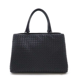 BOTTEGA VENETA ボッテガ ヴェネタ ボッテガベネタ イントレチャート ハンドバッグ トートバッグ レザー ダークネイビー 濃紺 223377