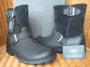 UGGアグムートンブーツボアエンジニアブーツ防水防寒Ｍ MESSNER 1007797M BLK メンズus8 /26cmブラック未使用 新品 国内未入荷