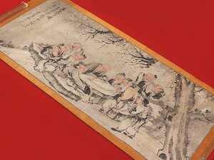 【模写】【伝来】sh7472〈石蓮？〉人物図 中国画 マクリ