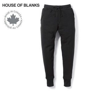 【サイズ M】House Of Blanks ハウスオブブランクス 無地 スウェット ジョガーパンツ ブラック カナダ製 Jogger Sweatpant シンプル