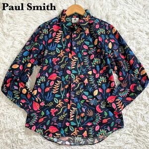 極美品/M ●ポールスミスPS Paul Smith シャツ ドレスシャツ EARTH FLORAL PRINT 総柄 長袖シャツ メンズ 日本製 マルチカラー 匿名配送