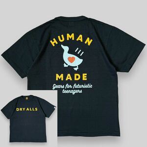 希少！ HUMAN MADE ヒューマンメイド ダック 両面 プリント Tシャツ L 黒 アニマル カモ アヒル nigo A BATHING APE アベイシングエイプ 