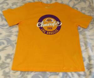 NBA ロサンゼルス レイカーズ・LAKERS　Champs 2020 Tシャツ　XLサイズ　イエロー　半袖　バスケット