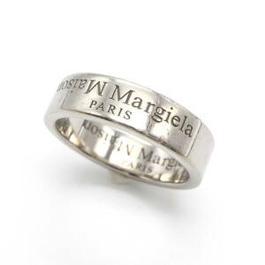 磨き済み 【Maison Margiela メゾン マルジェラ】 SV925 ロゴ リング 指輪 アクセサリー 約19号 メンズ ブランド 