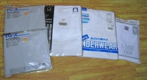 [未使用]グンゼ Vネックサーフシャツ　グレー2枚、フジモリ　白2枚、チドリ　白2枚、トライスター半袖Tシャツ　白、 メンズ M 7枚セット
