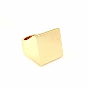 MADARANINGEN マダラニンゲン『ENGRAVED GOLD SQUARE RING with DIAMOND』サイズ14号 新品未使用 送料無料 DIR EN GREY sukekiyo