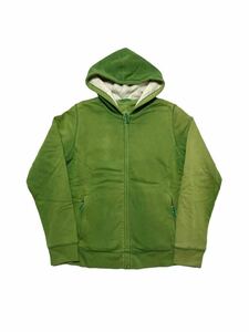 L.L.bean フェードグリーン◎ 内側ボア ジップアップ スウェットパーカー sizeS【625】