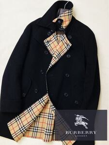 s10【完全頂点】定価15万●カシミアのような柔らか素材●BURBERRY BLACK LABEL●トレンチコート バーバリーコート メンズ　新品同様