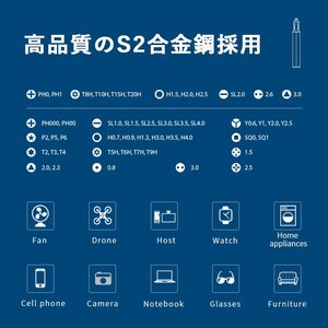 　USB充電式 電動精密ドライバー 62 in 1 電動 静音設計 コンパクト