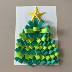 クリスマスツリー　壁面飾り　クリスマス　折り紙